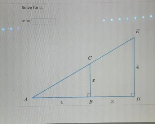 SOLVE FOR X PLEASEE HELP​