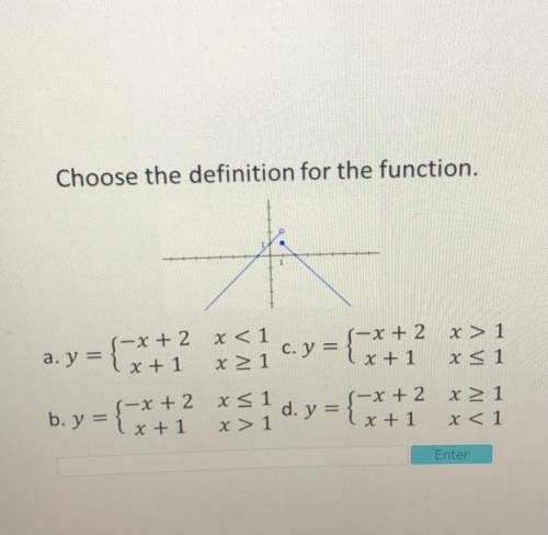 Choose the definition for the function