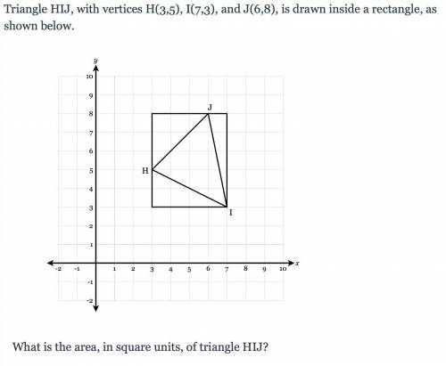 I need help with finding the area to this Triangle. This is Geometry by the way.