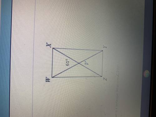 The quadrilateral shown is a rectangle. What is measure zvw