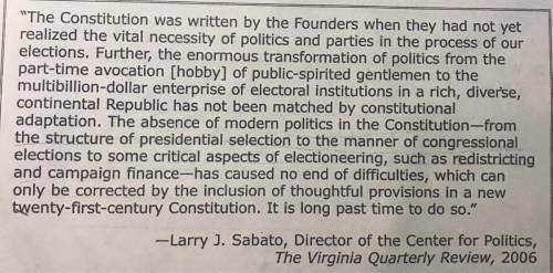 According to the passage, what three things are missing from the constitution?why did the founders