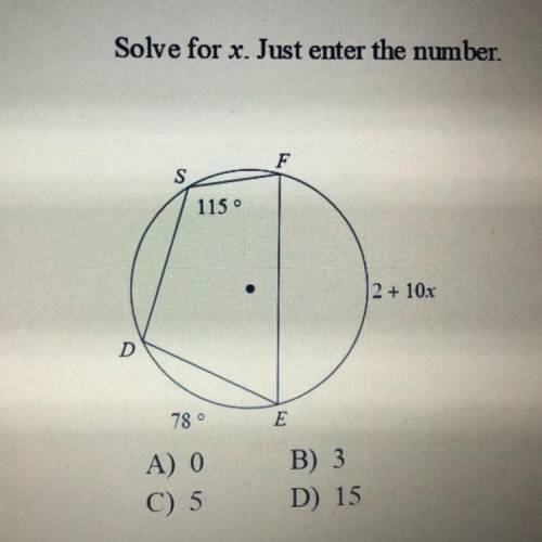 Solve for X. just enter the number.