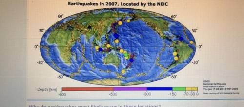 ANSWER ASAP PLS !

Why do earthquakes most likely occur in these locations?
O It's where the crust