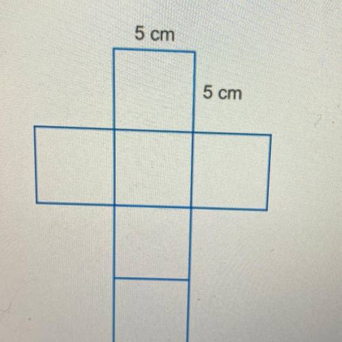 What is the surface area of the cube shown below