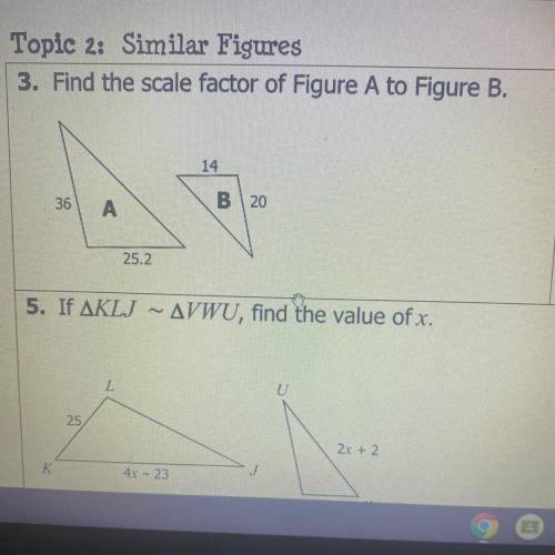 Find the scale factor of Figure A to Figure B