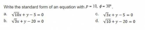 Write the standard form of an equation