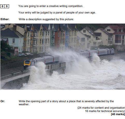 Please can someone grade this (I did the story)

How bad could it be? It was just wind and water,