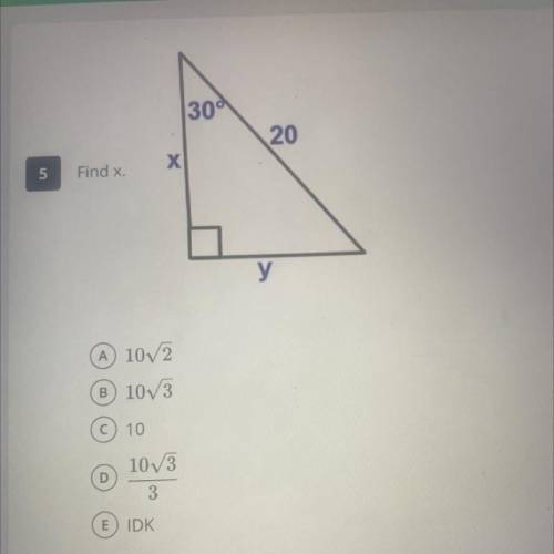 30
20
Y
Find x
Can someone please help me