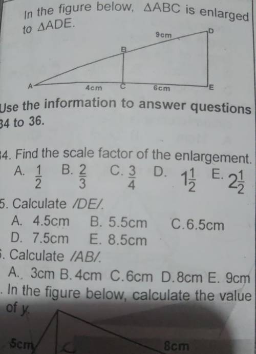 Please answer 34-36Use the information in the photo​