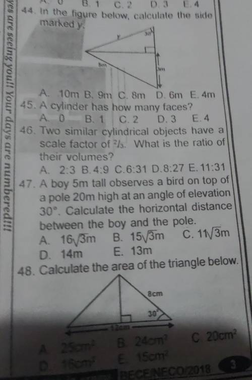 Answer 44 and 48only 44 and 48​
