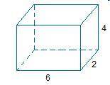 Which rectangular prism has a surface area of 56 square units? [Note: Art is not drawn to scale.] c