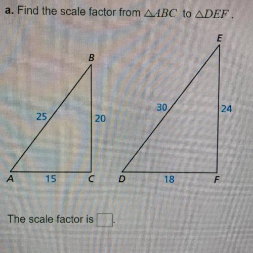 E
B
30
24
25
20
А
15
с
D
18
F
The scale factor is