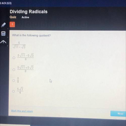 Dividing Radicals
Quiz
Active