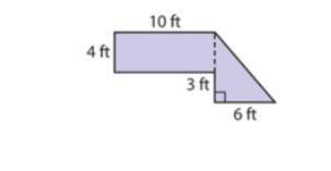 A figure was created using a rectangle and a triangle. Using the dimensions provided, to find the a