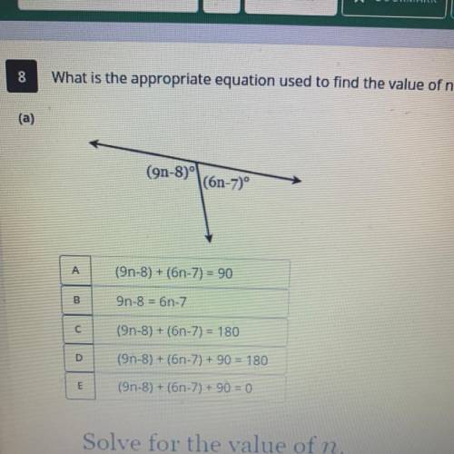 What is the appropriate equation used to find the value of n?