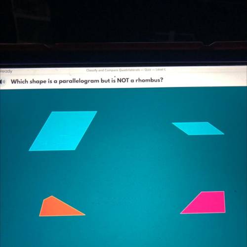 Which shape is a parallelogram but is NOT a rhombus?