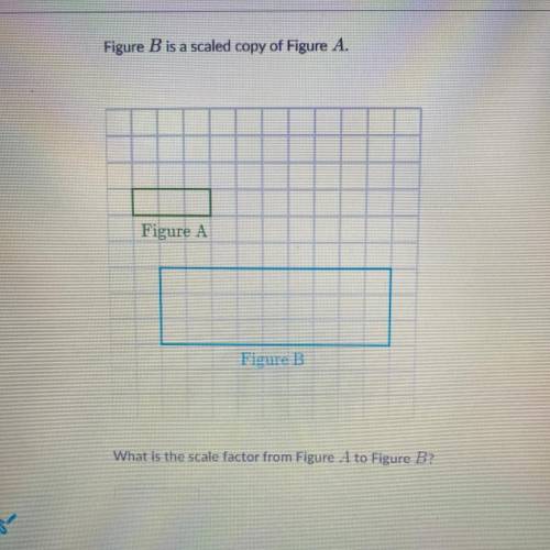 Figure B is a scaled copy of figure A. what is the scale factor from figure A to figure B?
