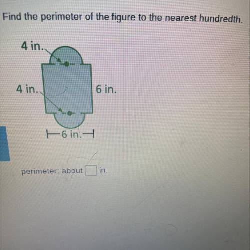 Please help, Find the perimeter of the figure to the nearest hundredth