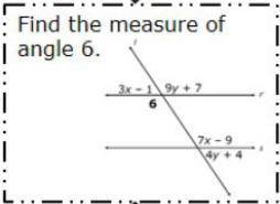 Find the measure of angle 6.