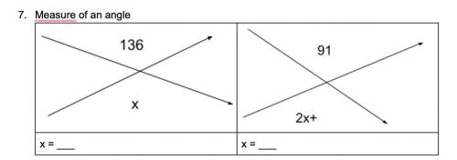 Help with Measure of an angle