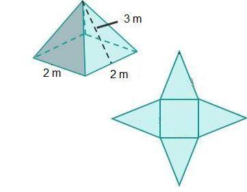 What is the surface area of the square pyramid?