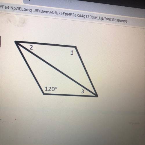Find the measures of the numbered angles in each rhombus