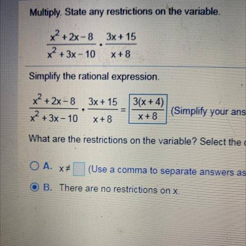 What are the restrictions on the variable?