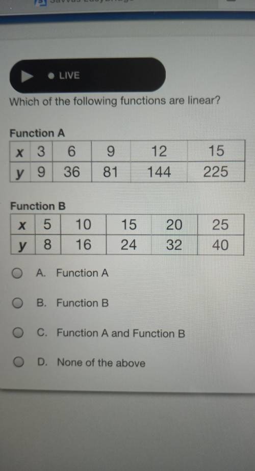 Which of the following functions are linear?​