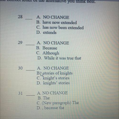 This is answer choice 28 to 30 I’ll be posting 31 to 35