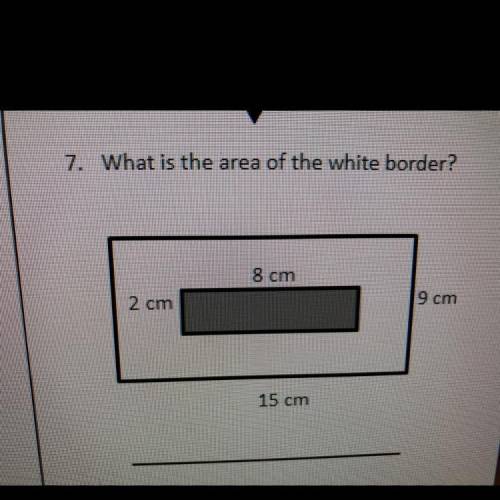 What is the area of the white border?