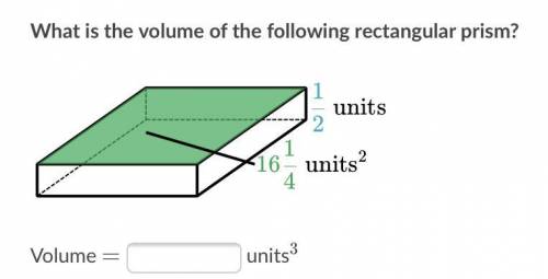 What is the volume of the following rectangular prism