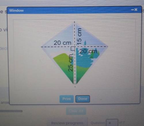 can you please help me plz plz plz​ the window has the shape of a kite how many square meters of gl