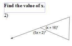 How do you find the value for x? 
Find the value of x ?