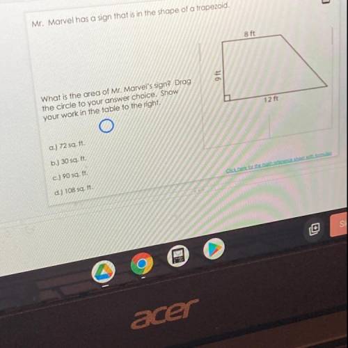 What is the area of the shape