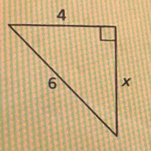 Tell whether the side lengths form a Pythagorean triple. 
X = 2 and the square root of 5