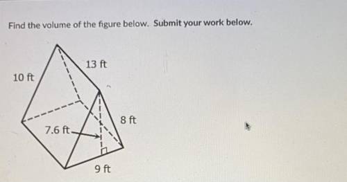 Find the volume to the figure below. PLEASE HELP ASAP AND SHOW WORK