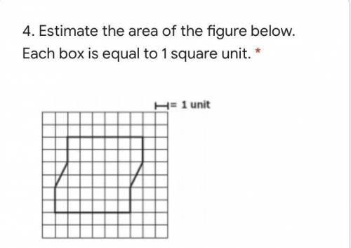 Estimate the area of the figure below