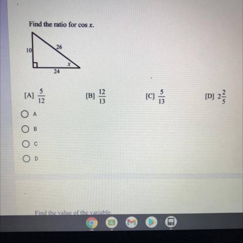 PLS HELP! 
find the ratio for cos x