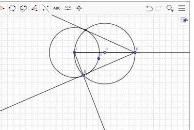 Part C

Look at the circle you created that has point C (the midpoint of AB ) as its center and pa