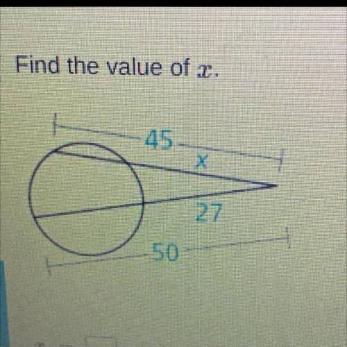 I need help finding the value of X on this problem