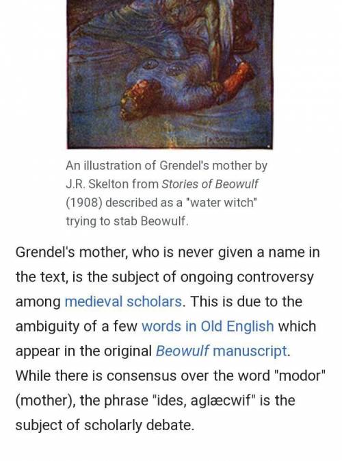 How long have stories of grendel and his mother been told by the townsfolks?