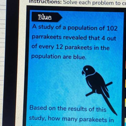 How many parakeets in the population are not blue