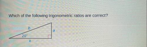 Which of the following trigonometric ratios are correct?