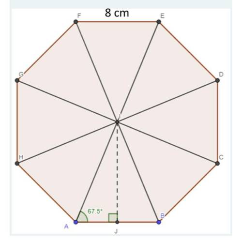 A regular octagon can be divided into eight congruent triangles with base angles that are age 67.5°