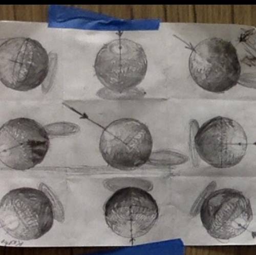 FOLD YOUR PAPER 9 ways in squares and draw 9 spheres and shade and shadow.

-
-
PLEASE IF YOU CAN