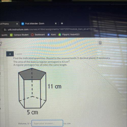 Please help with my geometry, find volume