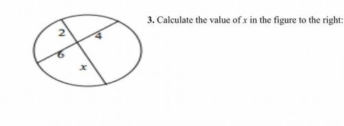 How do you calculate the value of x in this figure?