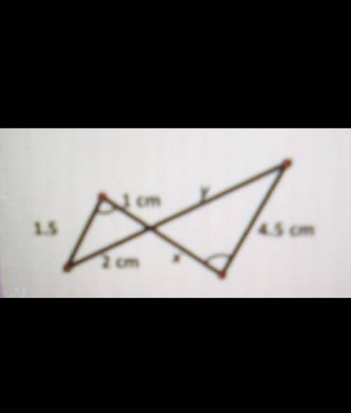 50 points!!Solve for x and y given the 2 triangles are SIMILAR​