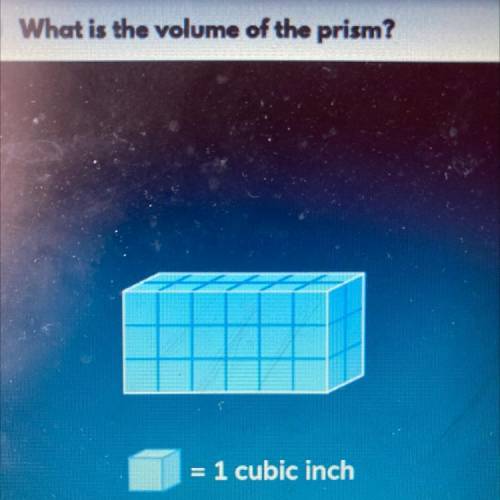 What's the volume to this prism?