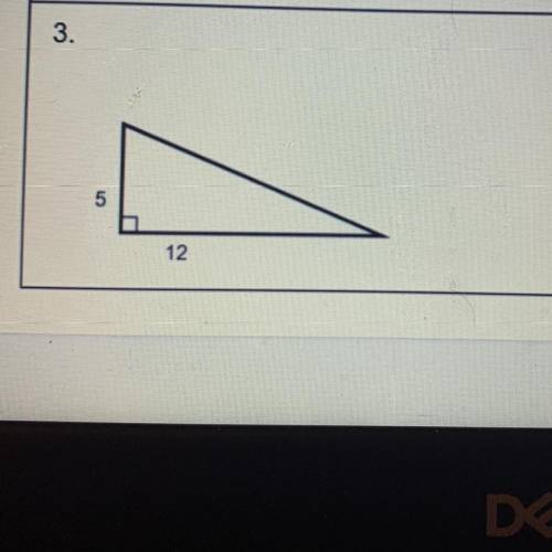 Find the missing hypotenuse